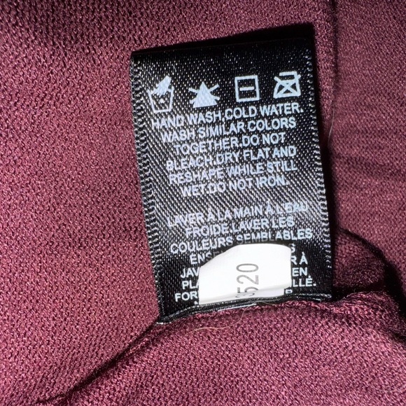 RW&CO. Deep Red Burgundy Knit Open Cardigan Size S Minimalist Cozy Office - Picture 5 of 12